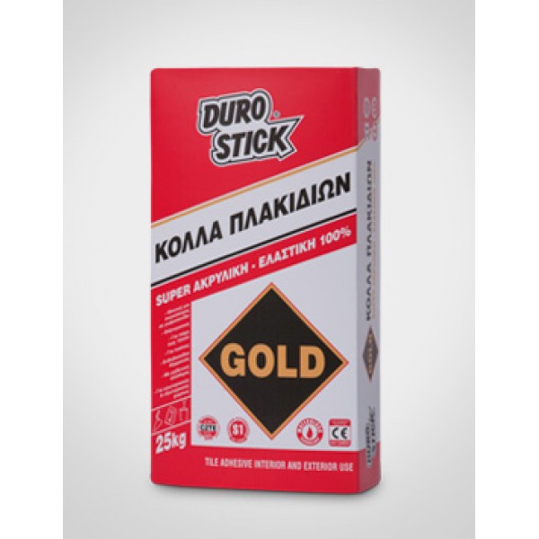 GOLD - Ελαστική κόλλα πλακιδίων DUROSTICK 25kg Προϊοντα Χρώματα - seferis-xromata.gr